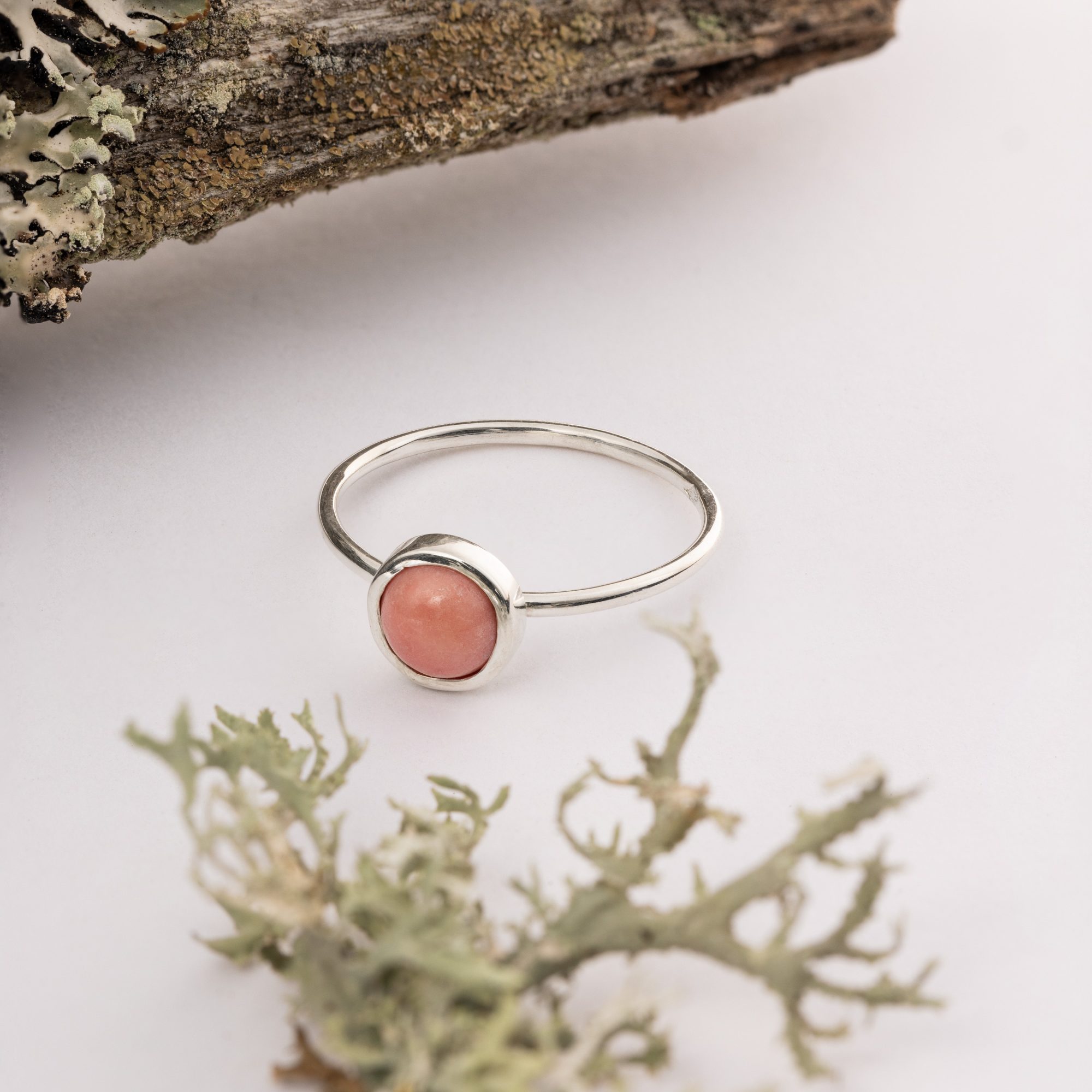 BACORAILSENCILLO-studio Bague Corail Sencillo artisanale en argent Éclat de Pensées