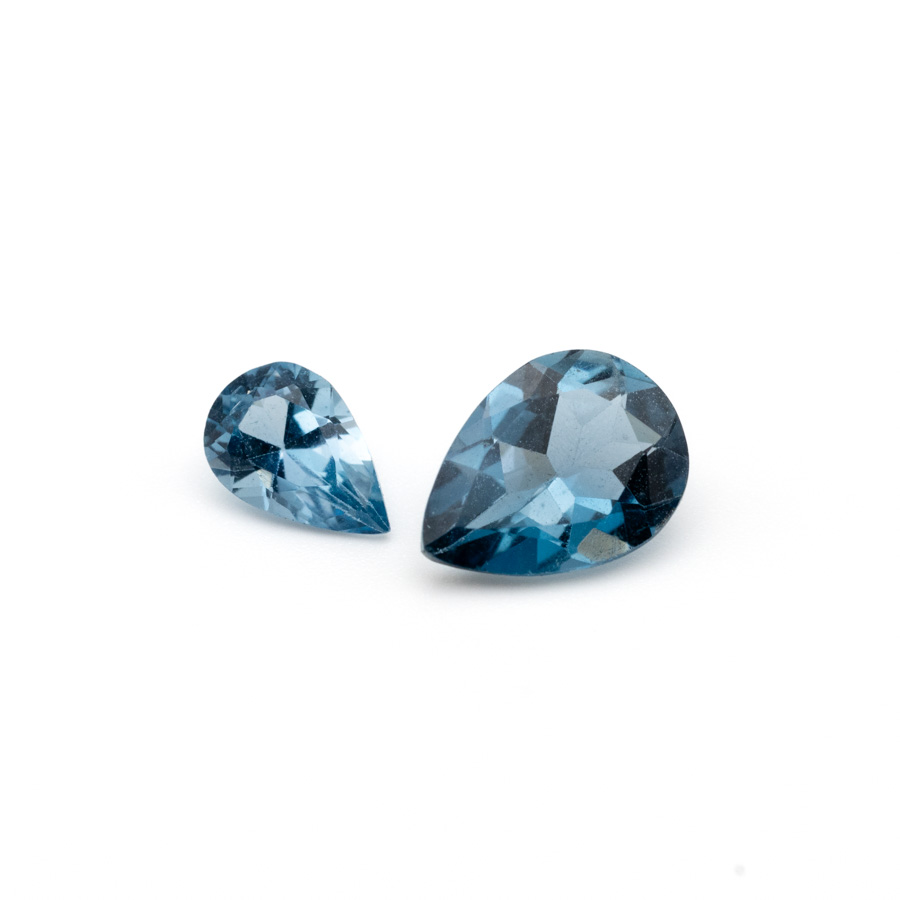 Topaze poire bleu Londres
